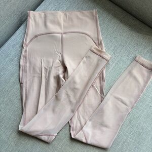 TNA Mesh Cutout Baby Pink Leggings
